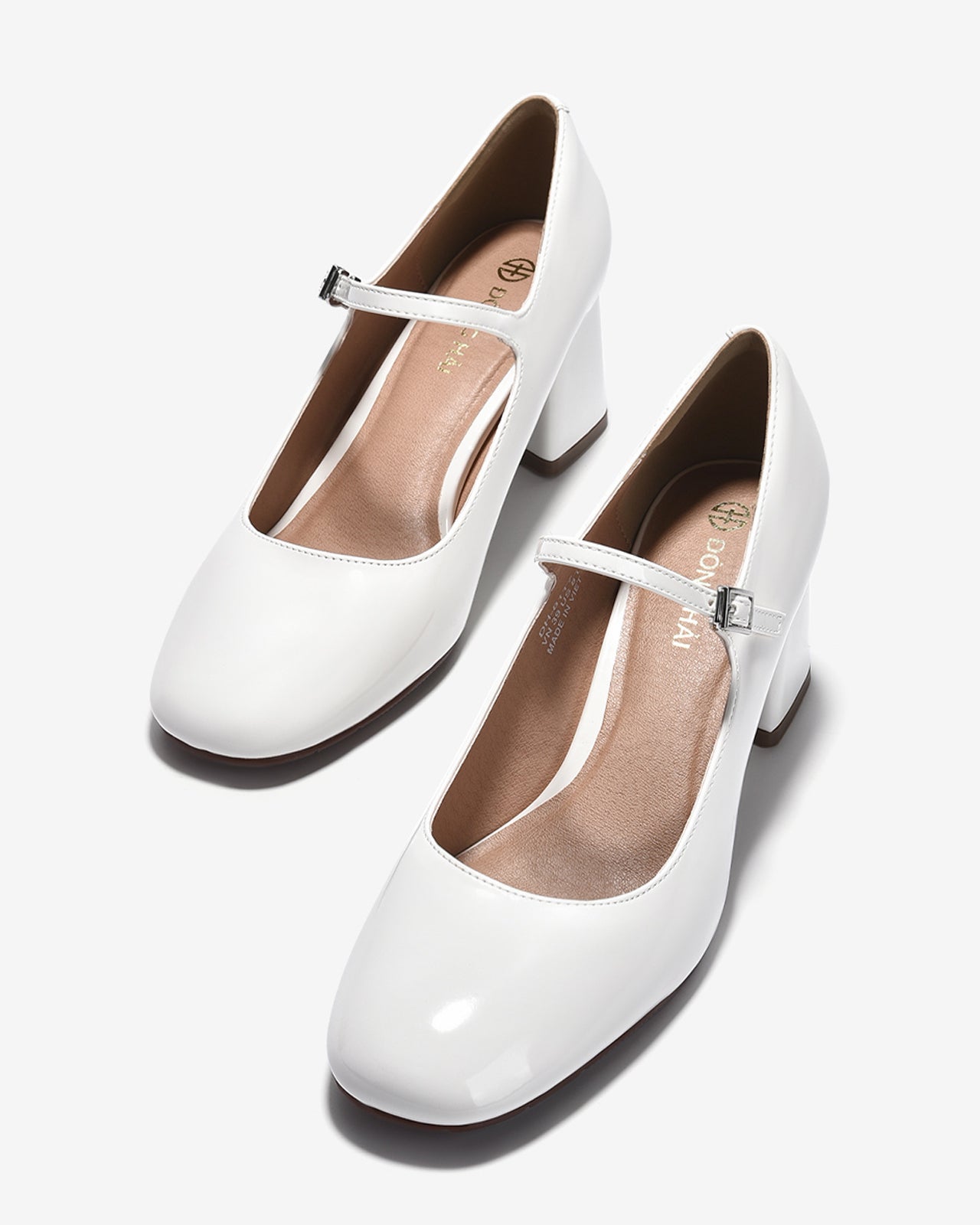 Giày Cao Gót Đông Hải Mary Jane Cổ Điển-G81T7-Trắng Color1