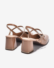 Giày Cao Gót Đông Hải Quai Đôi Đế Vuông-G81U2-Cafe Color1