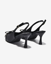 Giày Cao Gót Slingback Đông Hải Đính Nơ Khoen Kim Loại-G81U5-Đen Color1