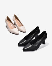 Giày Cao Gót Đông Hải Mũi Nhọn Khóa Logo-G81U6-Kem Color1