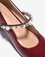 Giày Cao Gót Đông Hải Đế Vuông Quai Đính Đá-G81U7-Đỏ Color1