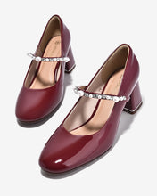 Giày Cao Gót Đông Hải Đế Vuông Quai Đính Đá-G81U7-Đỏ Color1