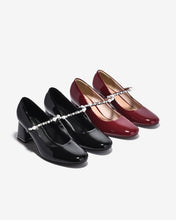 Giày Cao Gót Đông Hải Đế Vuông Quai Đính Đá-G81U7-Đỏ Color1