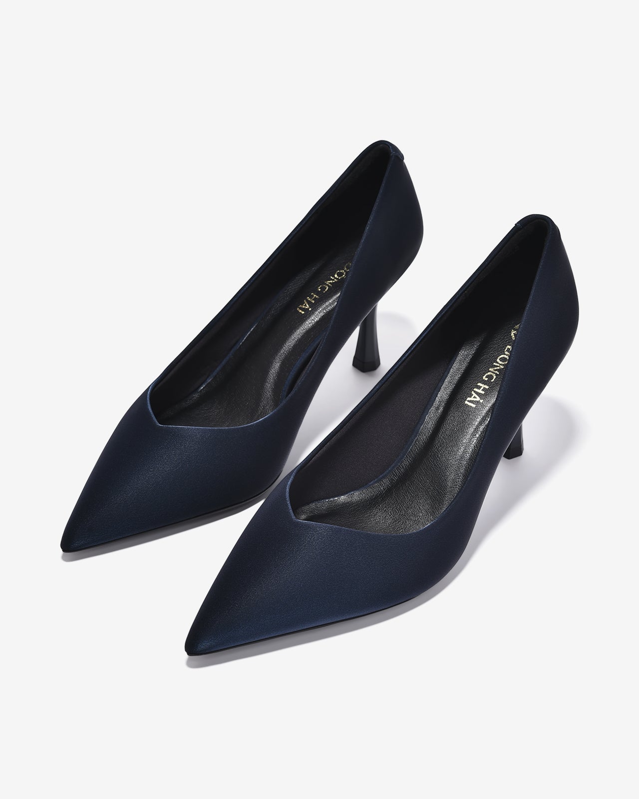 Giày Cao Gót Đông Hải Mũi Nhọn Khoét Tim-G81V2-Xanh Color1