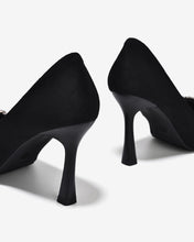 Giày Cao Gót Đông Hải Đế 9cm Khóa Đính Đá-G81V5Đen Color1