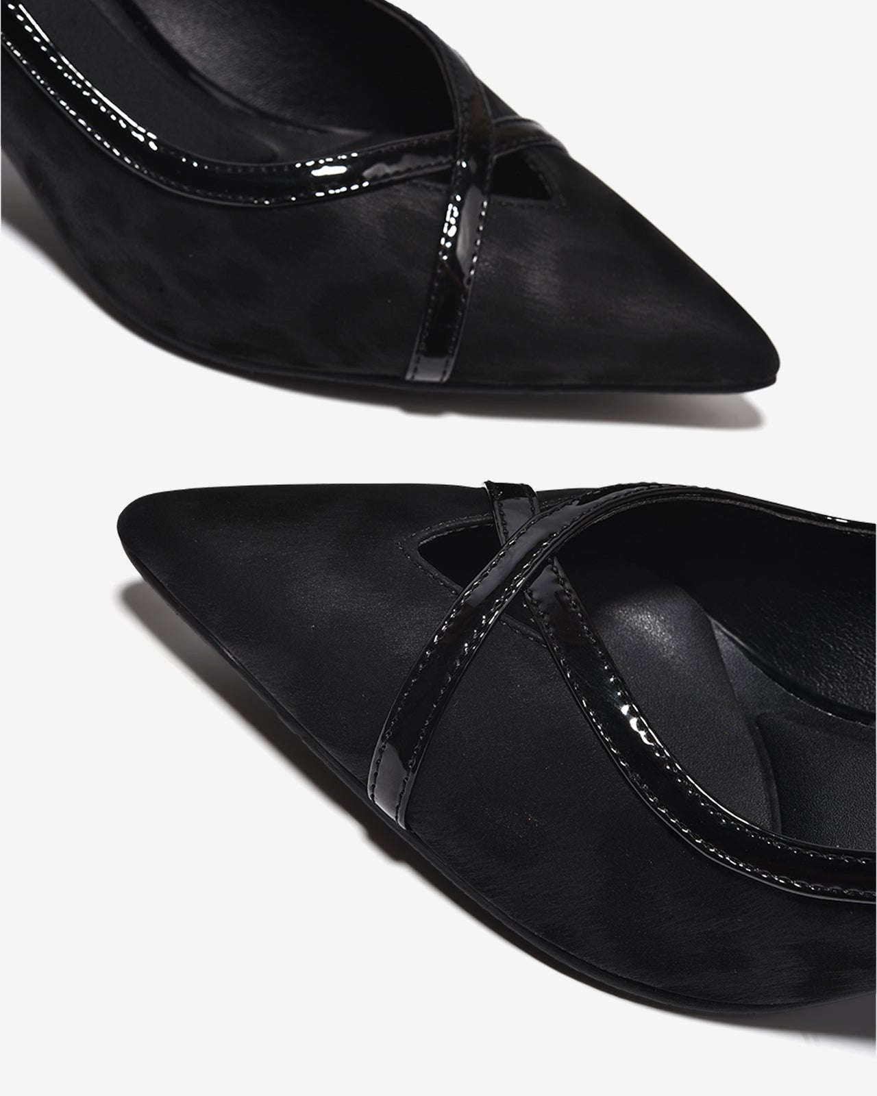 Giày Cao Gót Đông Hải Gót 5cm Mũi Nhọn-G81W3Đen Color1