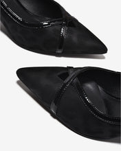 Giày Cao Gót Đông Hải Gót 5cm Mũi Nhọn-G81W3Đen Color1