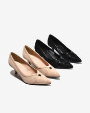 Giày Cao Gót Đông Hải Gót 7CM Mũi Nhọn-G81W3Đen Color1