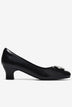 Giày Cao Gót Đông Hải Gót Trụ 5CM Khoá Đá-G81W4Đen Color1First