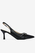 Giày Cao Gót Slingback Zucia Mũi Nhọn Phối Khoá Chéo-GHLL8Đen Color1First