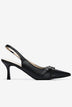 Giày Cao Gót Slingback Zucia Mũi Nhọn Phối Khoá Chéo-GHLL8Đen Color1First