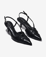 Giày Cao Gót Zucia Gót Nhọn 7cm Quai Cách Điệu-GHLO6Đen Color1