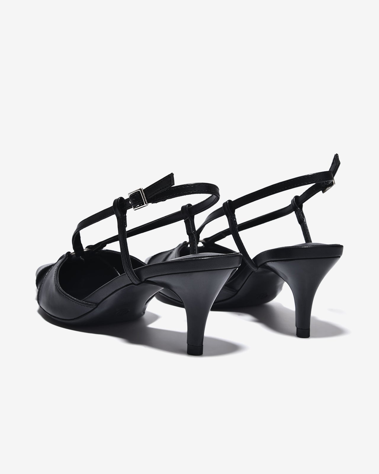 Giày Cao Gót Zucia Gót Nhọn 7cm Quai Cách Điệu-GHLO6Đen Color1