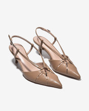 Giày Cao Gót Zucia Gót Nhọn 7cm Quai Cách Điệu-GHLO6Nâu Color1
