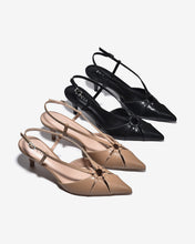Giày Cao Gót Zucia Gót Nhọn 7cm Quai Cách Điệu-GHLO6Nâu Color1