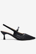 Giày Slingback Cao Gót Zucia Đan Lưới-GTH88-Đen Color1First