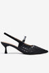 Giày Slingback Cao Gót Zucia Đan Lưới-GTH88Đen Color1First