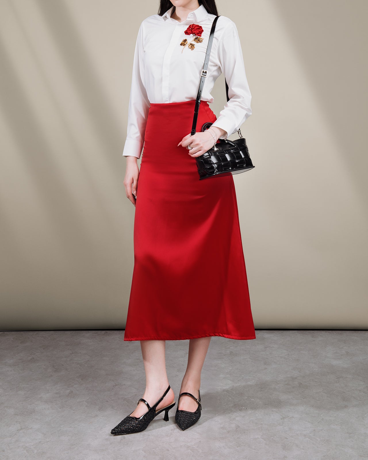 Giày Slingback Cao Gót Zucia Đan Lưới-GTH88Đen Color1