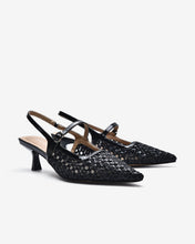 Giày Slingback Cao Gót Zucia Đan Lưới-GTH88-Đen Color1