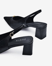Giày Slingback Cao Gót Zucia Da Phối Đế 7CM-GTH89Đen Color1