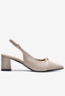 Giày Slingback Cao Gót Zucia Da Phối Đế 7CM-GTH89-Kem Color1First