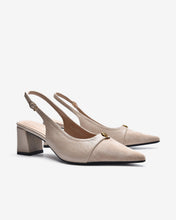 Giày Slingback Cao Gót Zucia Da Phối Đế 7CM-GTH89-Kem Color1