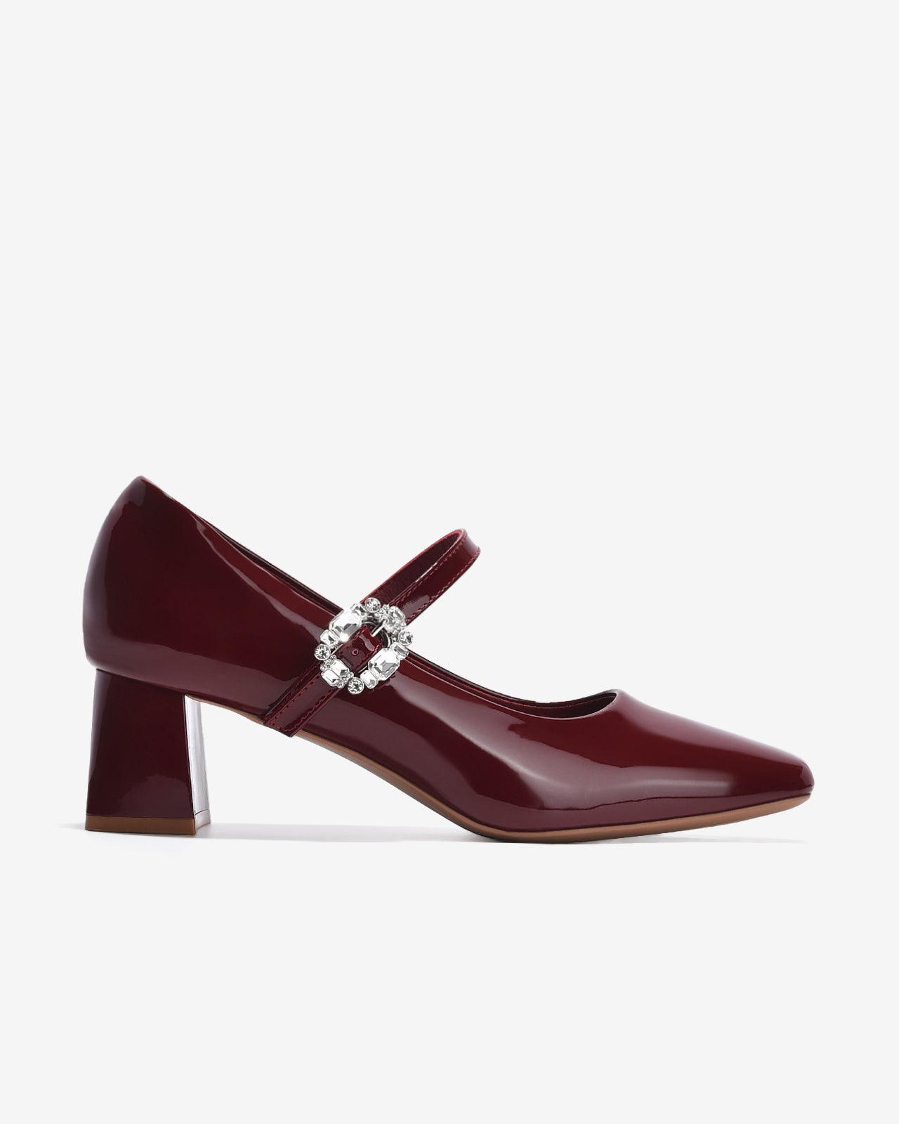 Giày Cao Gót Zucia Mary Jane Đính Đá-GTH91-Đỏ Color1First