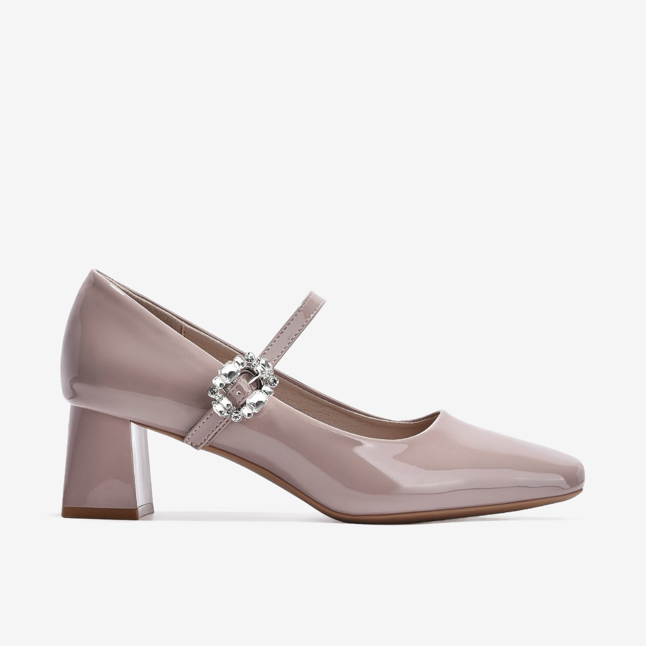 Giày Cao Gót Zucia Mary Jane Đính Đá-GTH91-Hồng Color1First