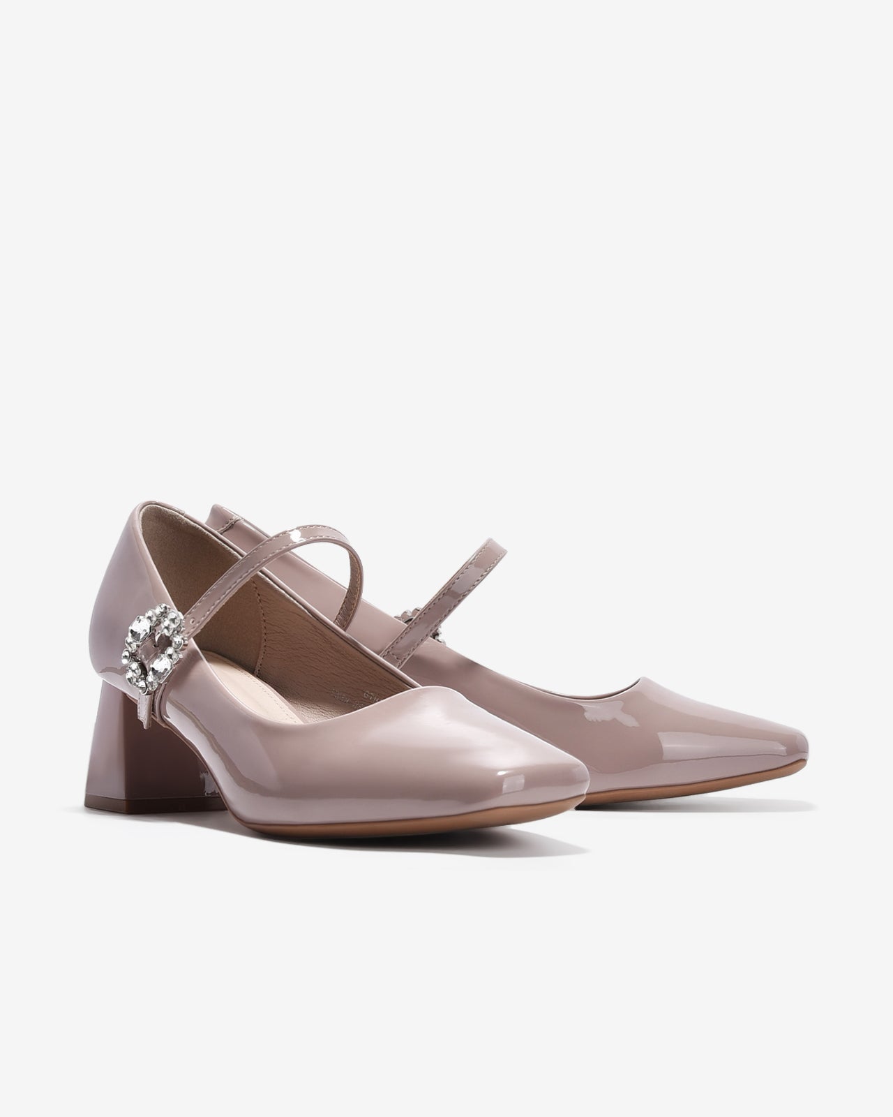 Giày Cao Gót Zucia Mary Jane Đính Đá-GTH91-Hồng Color1