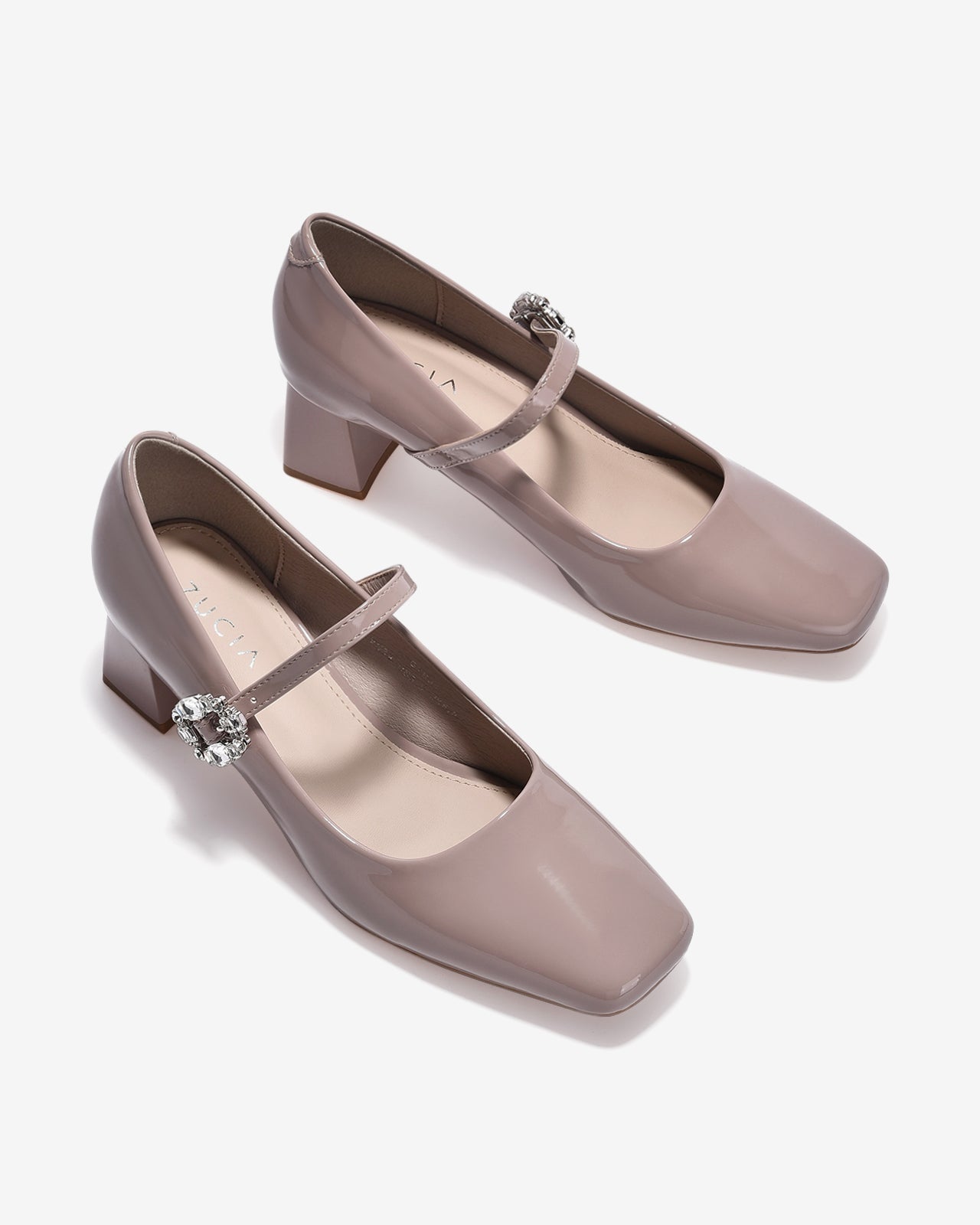 Giày Cao Gót Zucia Mary Jane Đính Đá-GTH91-Hồng Color1