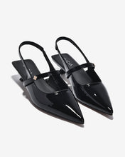 Giày Slingback Cao Gót Zucia Da Bóng Gót Kitten Heel-GTH96Đen Color1