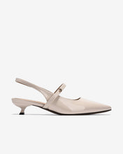Giày Slingback Cao Gót Zucia Da Bóng Gót Kitten Heel-GTH96-Kem Color1First
