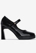 Giày Cao Gót Mary Jane Zucia Da Bóng 10cm-GTHA2Đen Bóng Color1First