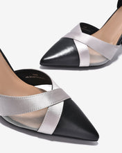 Giày Cao Gót Zucia Satin Phối Lưới-GTHA5-Đen Color1