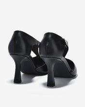 Giày Cao Gót Zucia Mũi Nhọn Quai Dán Cách Điệu-GTHA7-Đen Color1