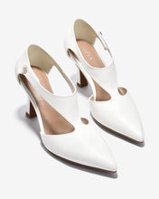 Giày Cao Gót Zucia Mũi Nhọn Quai Dán Cách Điệu-GTHA7-Trắng Color1