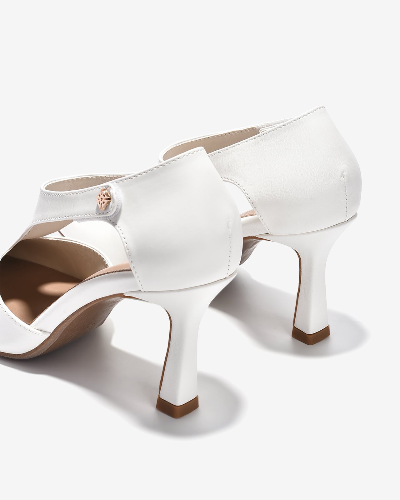 Giày Cao Gót Zucia Mũi Nhọn Quai Dán Cách Điệu-GTHA7-Trắng Color1