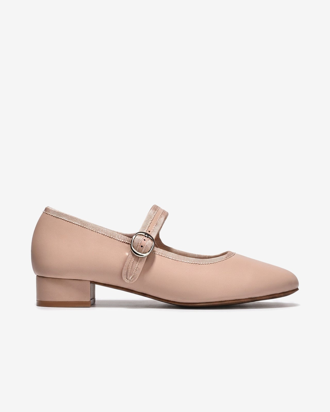 Giày Cao Gót Zucia Mũi Tròn Quai Ngang-GTHB7Hồng Color1First