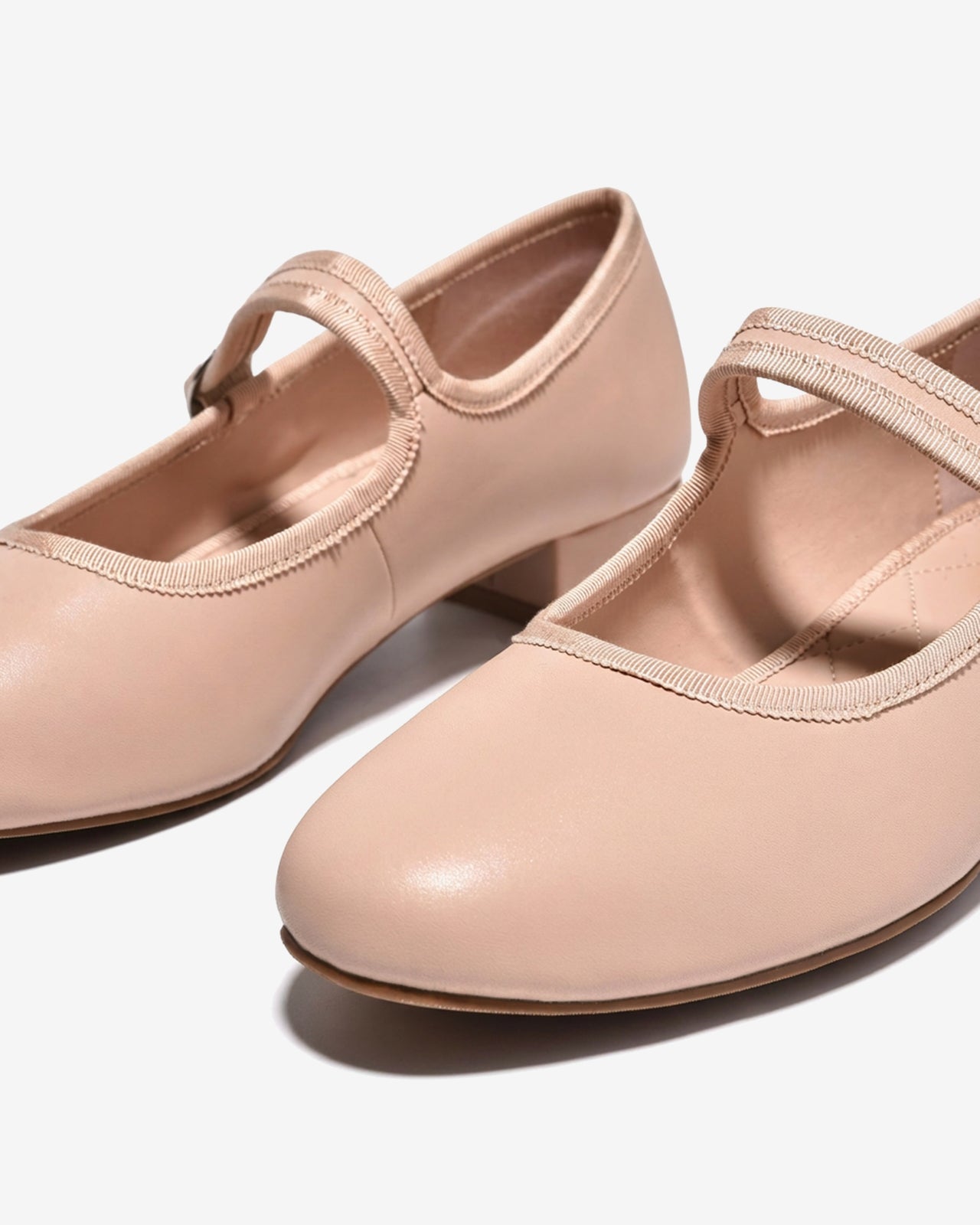 Giày Cao Gót Zucia Mũi Tròn Quai Ngang-GTHB7Hồng Color1