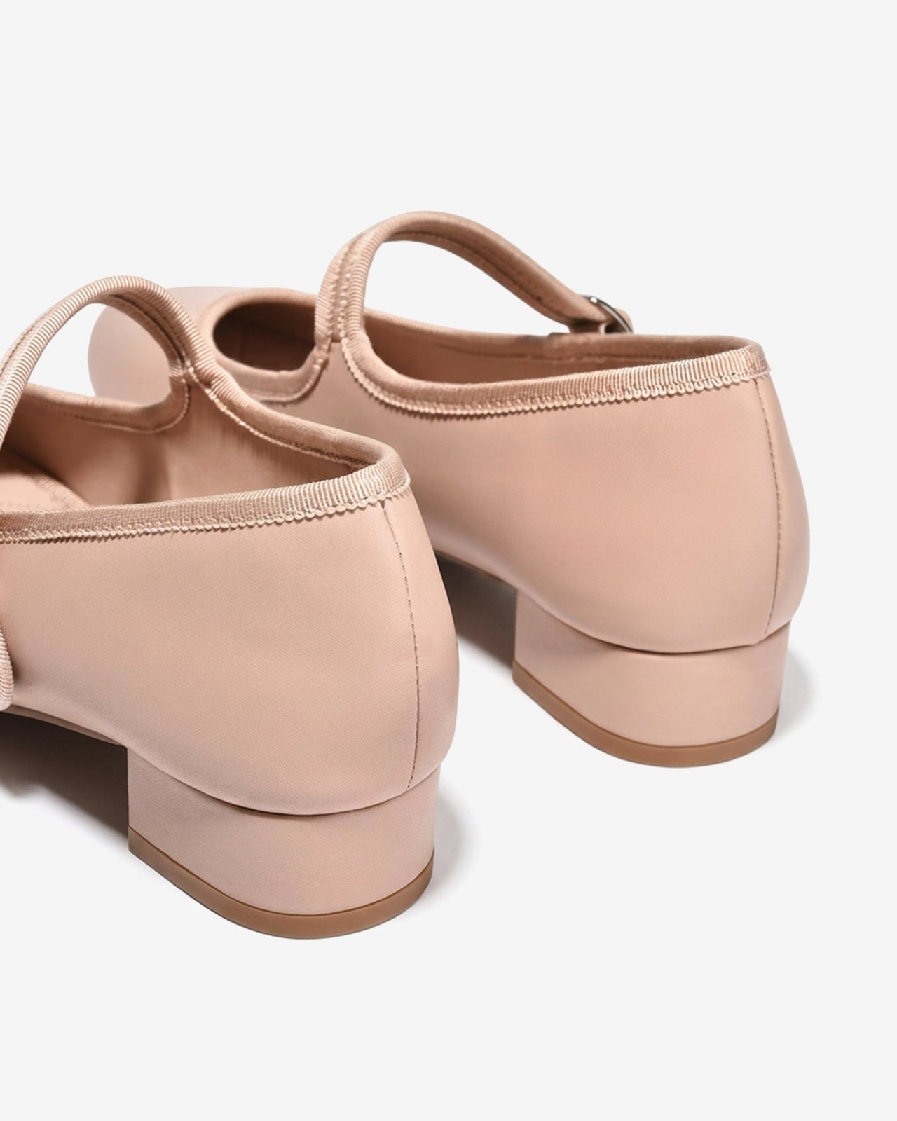Giày Cao Gót Zucia Mũi Tròn Quai Ngang-GTHB7Hồng Color1