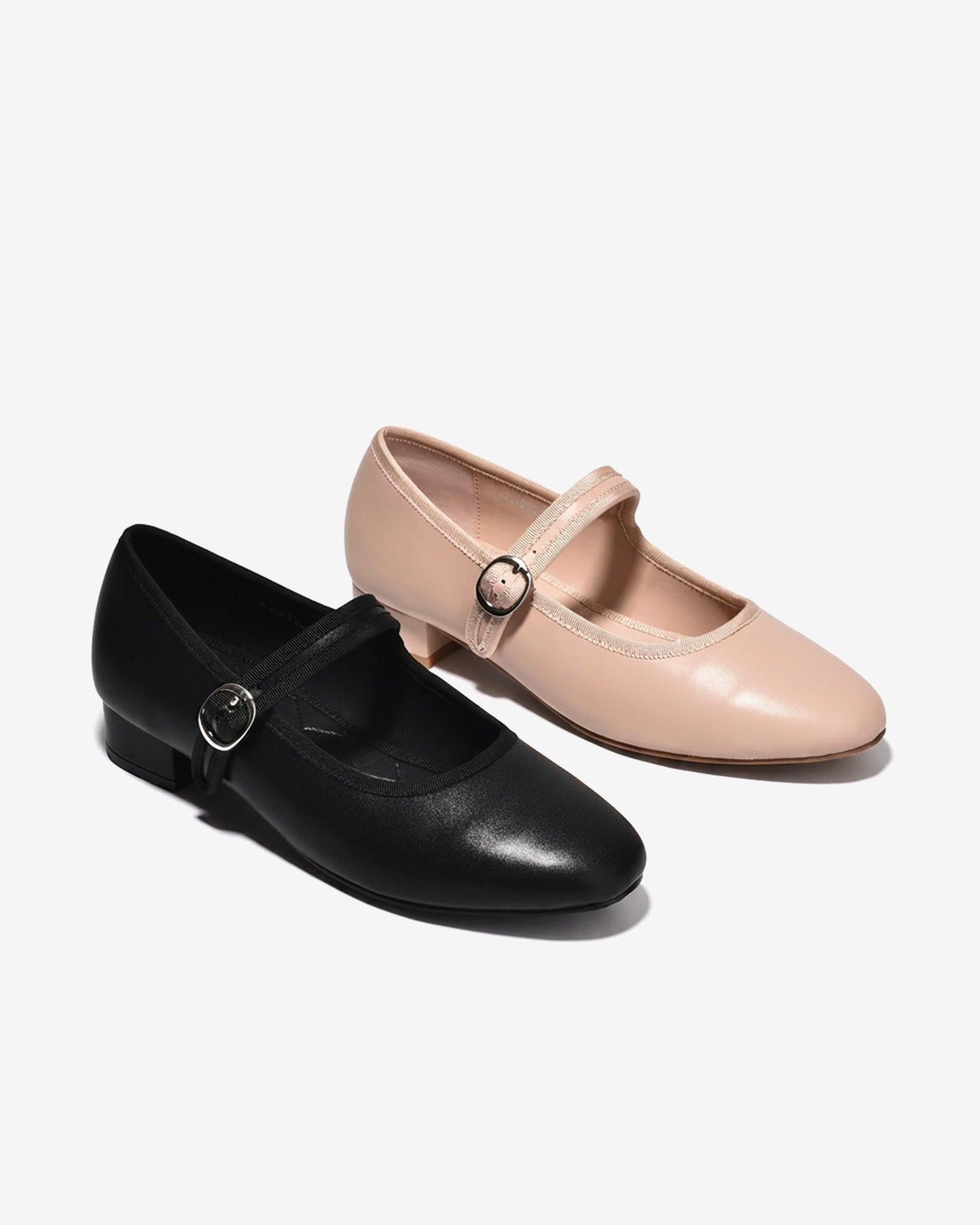 Giày Cao Gót Zucia Mũi Tròn Quai Ngang-GTHB7Hồng Color1