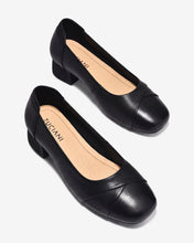 Giày Cao Gót Zuciani 4cm Đế Vuông Êm Ái-GCF92Đen Color1