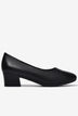 Giày Cao Gót Zuciani Trơn Đế Vuông 4cm Lót Êm-GCF94Đen Color1First