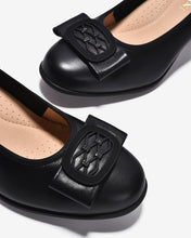 Giày Cao Gót Zuciani Nơ Đính Đá-GCM03-Đen Color1