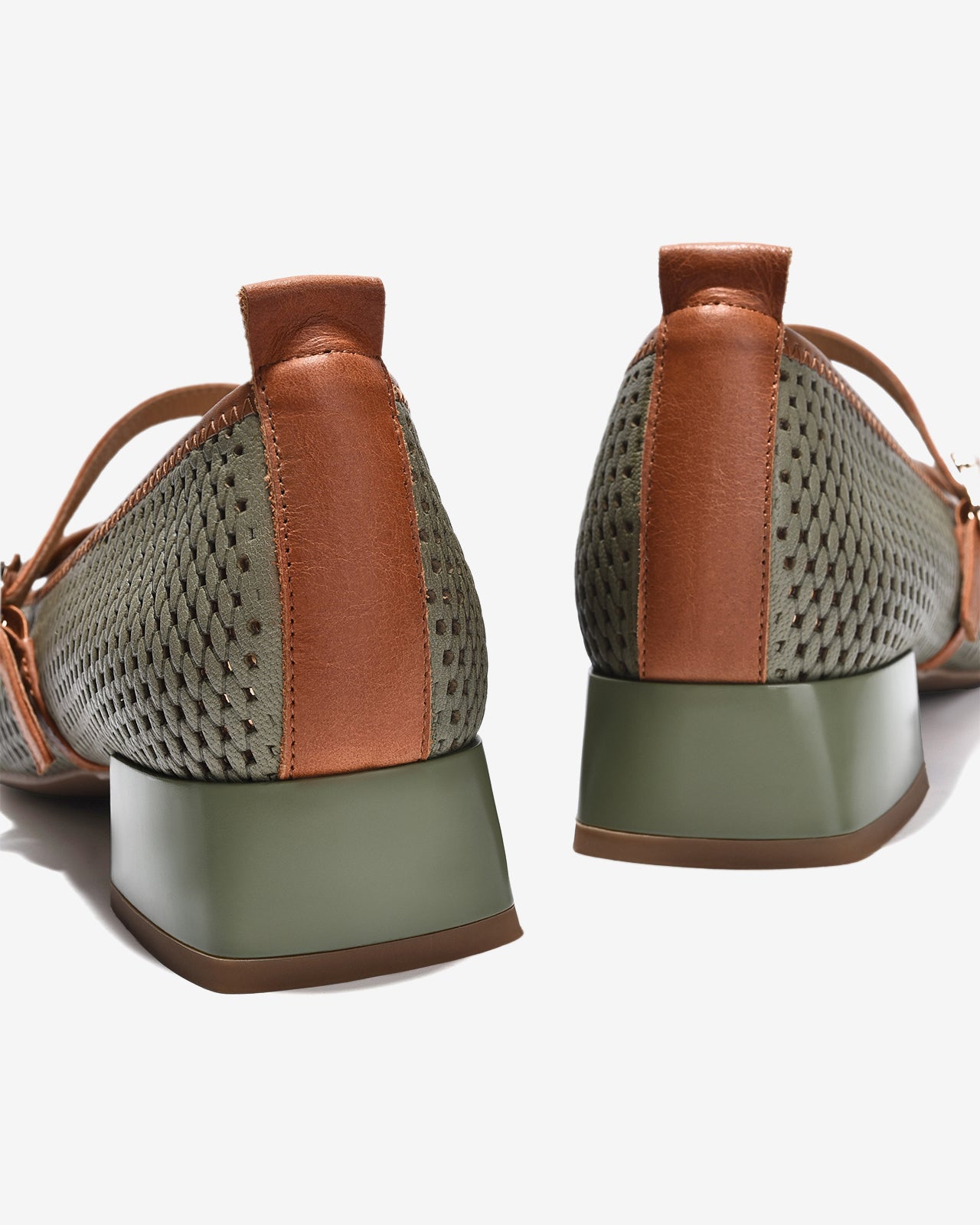 Giày Cao Gót Zuciani Đan Lưới Quai Ngọc Trai-GCM22Xanh Lá Color1