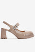Giày Slingback Cao Gót Zuciani Mary Jane Da Bóng-GCM24-Kem Bóng Color1First