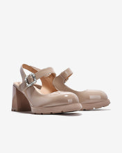 Giày Slingback Cao Gót Zuciani Mary Jane Da Bóng-GCM24-Kem Bóng Color1