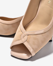 Giày Cao Gót Zuciani Hoạ Tiết Da Beo-GCM30-Kem Color1