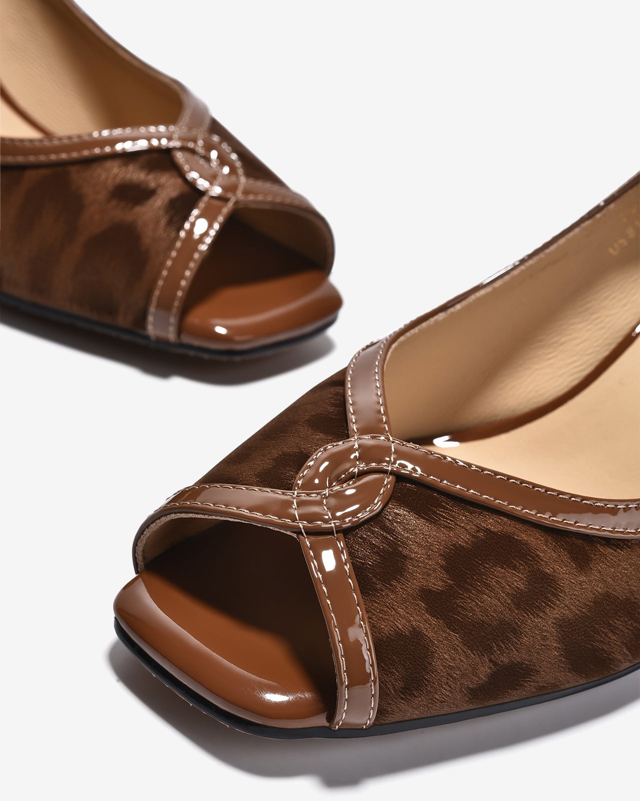 Giày Cao Gót Zuciani Hoạ Tiết Da Beo-GCM30-Nâu Color1