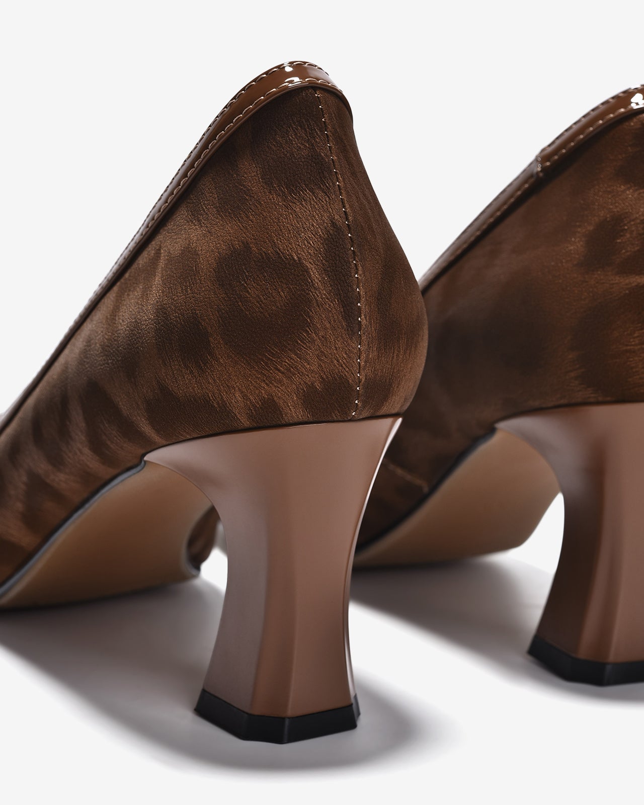 Giày Cao Gót Zuciani Hoạ Tiết Da Beo-GCM30-Nâu Color1